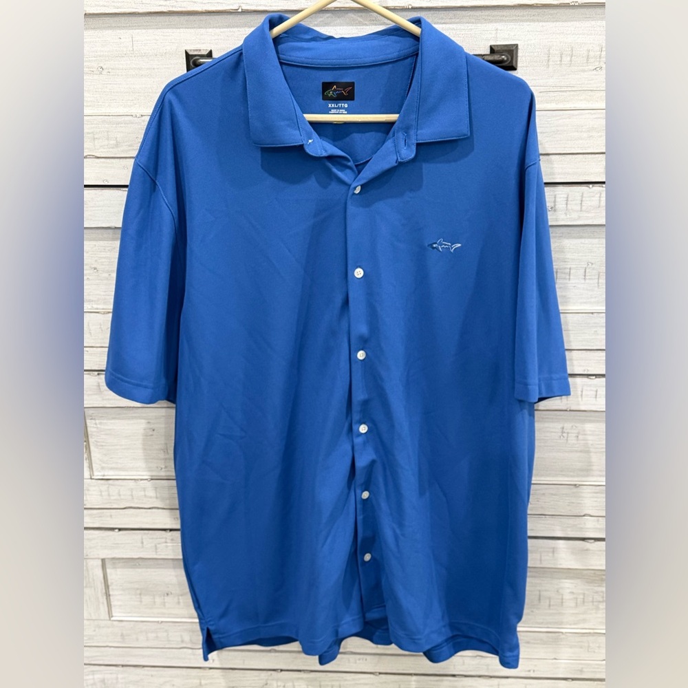 Greg Norman Collection Royal Blue Casual Button Down Shirt